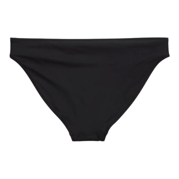Aerie NWT Stylish Full Coverage Cheeky Bikini Bottom Solid Black Medium - Picture 12 of 12